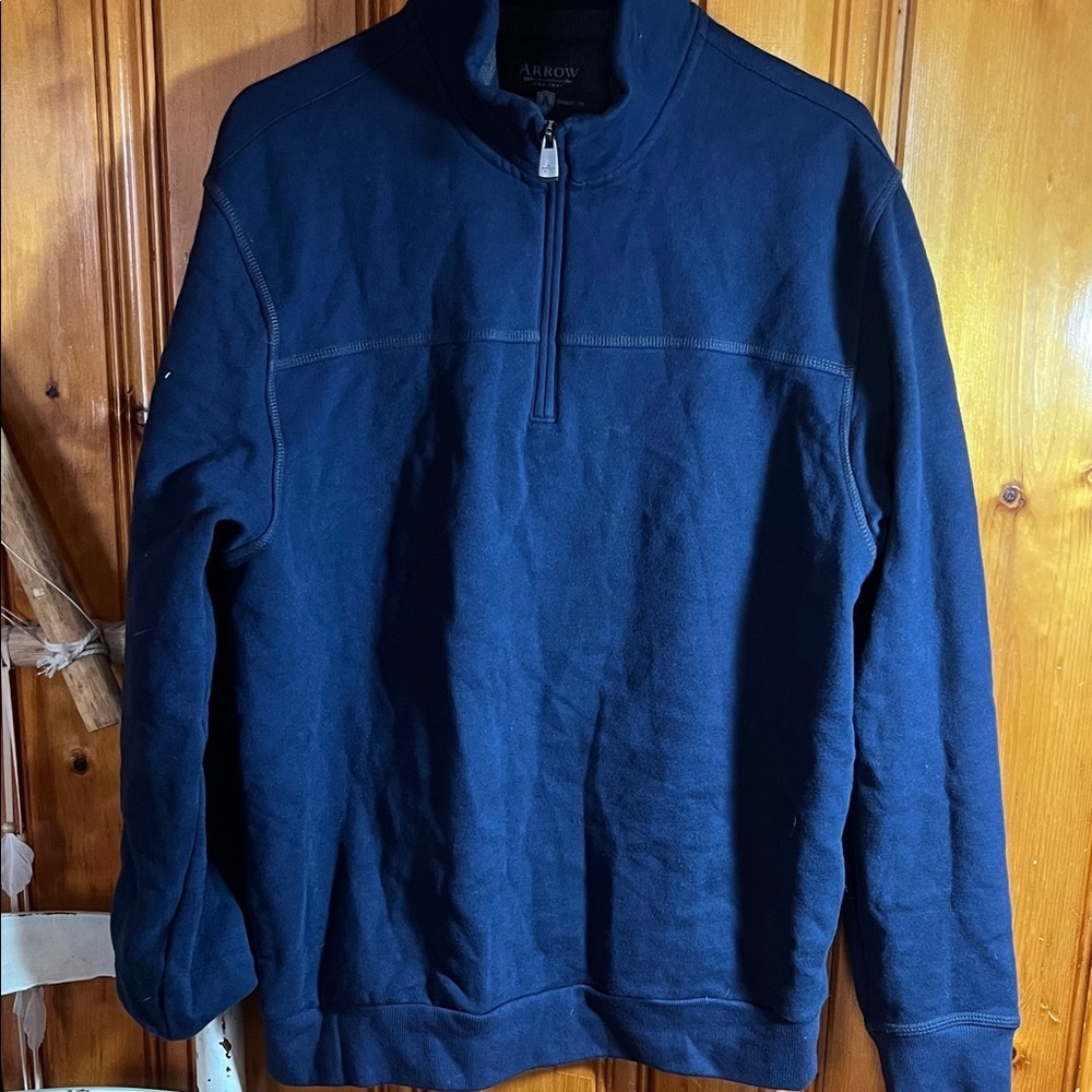 Arrow Men's Navy Zip-Up Sweater